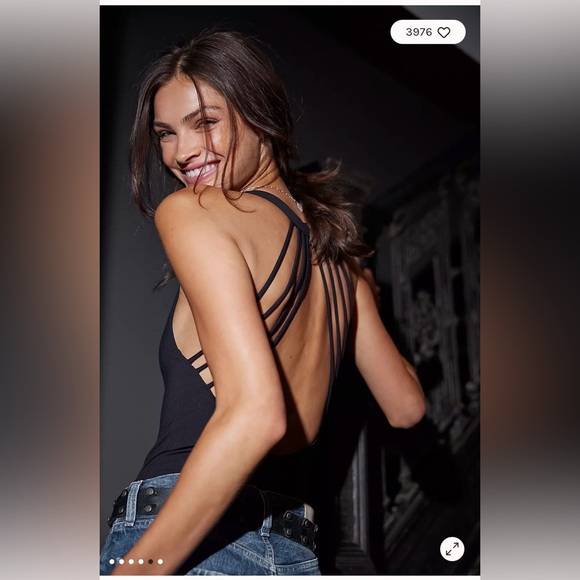 Free people Sydney Halter Bodysuit. NWT. Navy academy - Picture 3 of 8